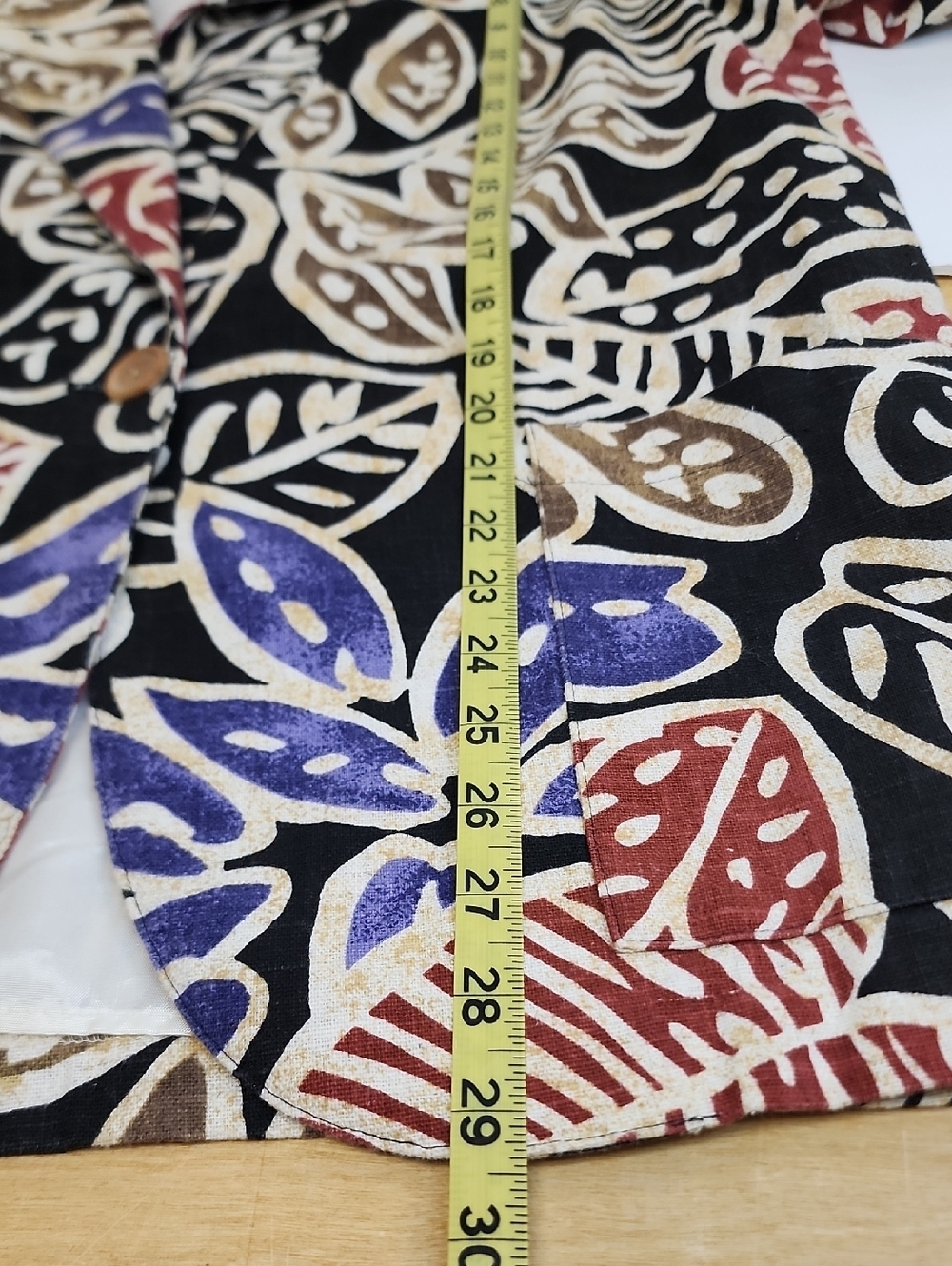 Danielle Bernstein Abstract Print Blazer Jacket Black Multi Color Size Medium - Picture 14 of 14